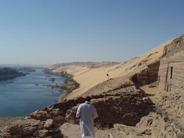 Ames baegyptology aswan Photo of the tombs of local governors at Aswan, overlooking the Nile
